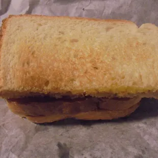Toasted white bread.