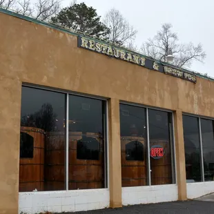 Front Entrance. Barrel seats visible thru windows