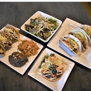 House made chorizo &amp; potato, house salad, house made vegan chorizo &amp; sweet potato, avocado toast Ada