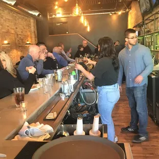 Bar area at Amos Los Tacos.