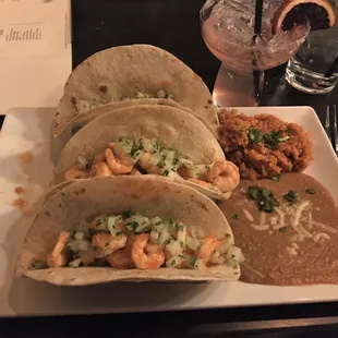 Shrimp al pastor tacos - a flavorful preparation.