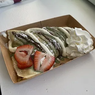 Strawberry Nutella pistachio crepe
