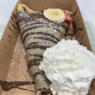 Banana, strawberry and Nutella