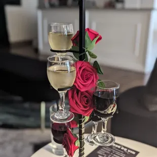 $25 wine flight of 5 wines. Nice size pours so well worth it.