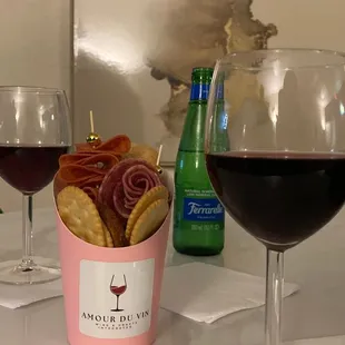 Sangue di Guida with Charcuterie cup