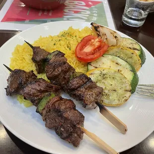 Lamb Kabob Plate