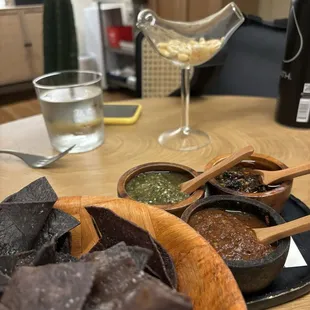 Totopos with Salsa Trio