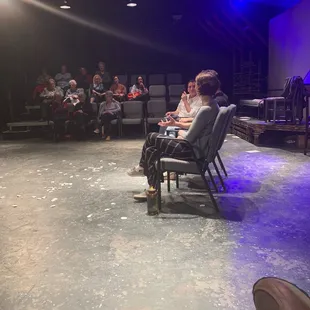 Bob Goldberg, and the two actors who played Hans (Sean Hudock) and Sophie (Rebekah Brockman) and the playwright Illana Stein