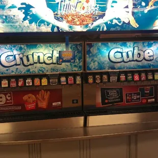 a vending machine in a mall