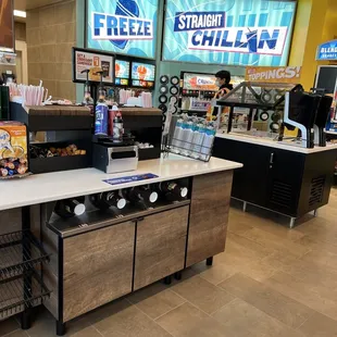 the inside of a frozen food store