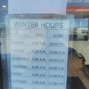 Regular hours