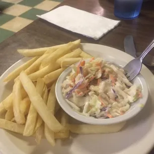 Coleslaw &amp; fries.