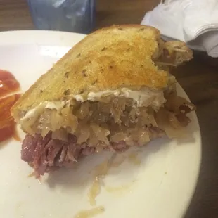 What's left of the Reuben! Lol