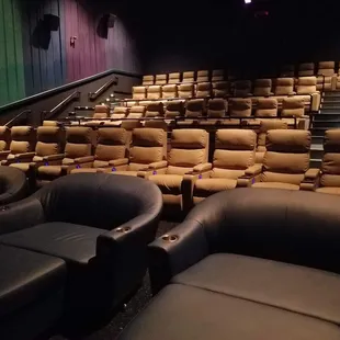 Movie theater recliner seats
