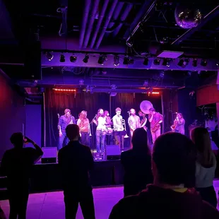 a band on stage