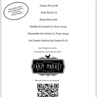 Dessert Menu