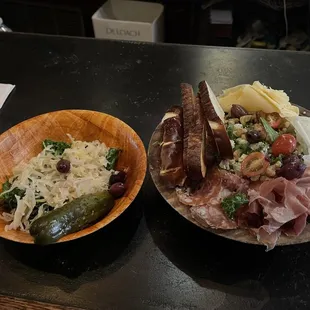 Double the meat salad and a side of sauerkraut.