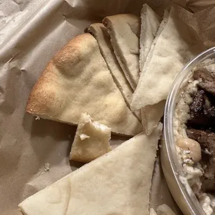 Pita and chicken schwarma