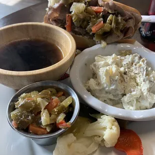 Italian beef sandwich