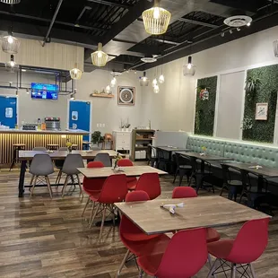 interior, sushi and sashimi