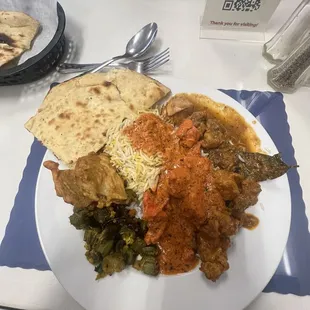 Okara Fry Chicken Tikka Masala Chicken Fry Biryani (Regular) Plain Naan Adult Buffet