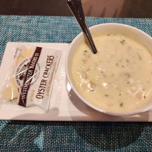 New England clam chowder