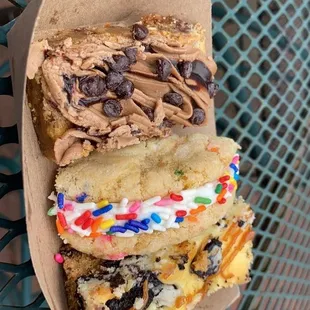 Cookie Sandwich cookie dough bar chocolate cookie bar