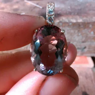 14kt Amethyst &amp; Sapphire Pendant