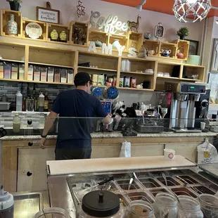 a man working in a bakery