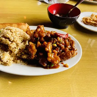 GENERAL TSO CHICKEN WITH FRIED RICE