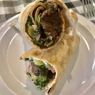 Beef Kebab (removed from the foil so you can see it better)