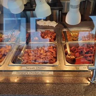 a variety of food items