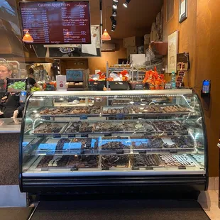 a display of chocolates