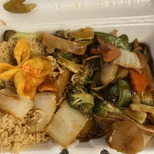 Lunch menu: vegetables