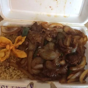 Their mongolian beef is on point!!! Yum!