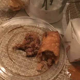 Chewed up and spit out the sesame chicken I hope I don't get sick