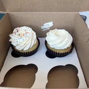 Almond wedding on the right and vanilla bean on the left.