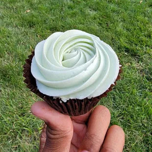 Chocolate mint Cupcake.