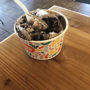 Chocolate with brownies and marshmallows