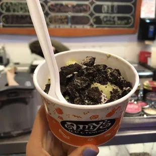 Matcha and ginger snap with Oreo