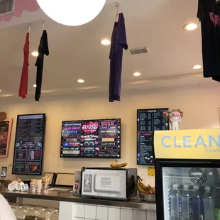 Counter and merch