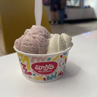 a cup of ice cream