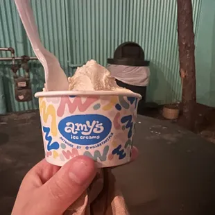 Tiny sized ice scream in a bowl