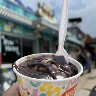 My hot fudge on Dark Chocolate ice cream