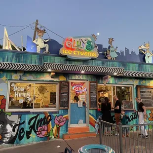 the outside of the building