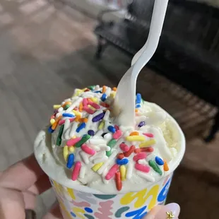 Mexican Vanilla Ice Cream w/ sprinkles