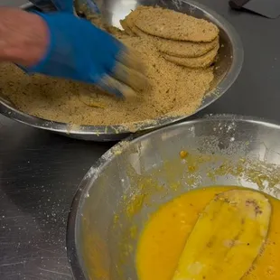 Breaded fresh eggplant  daily