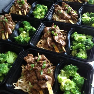 Amy's Moveable Feast Korean Beef Skewer Dinner with Steamed Broccoli