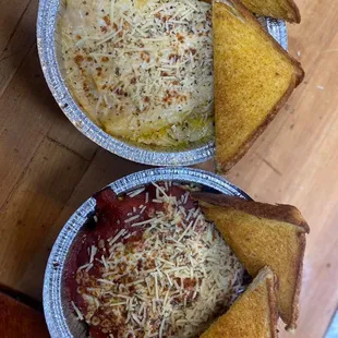 Takeout pasta, full size Manicotti with Alfredo and Spaghetti