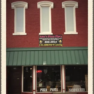 the front of the restaurant